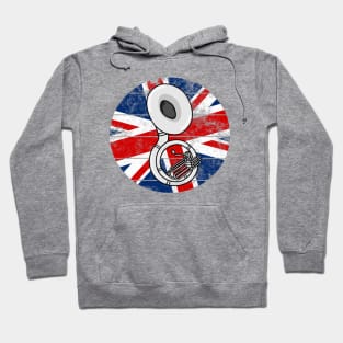 Sousaphone UK Flag Britain Sousaphonist British Musician Hoodie